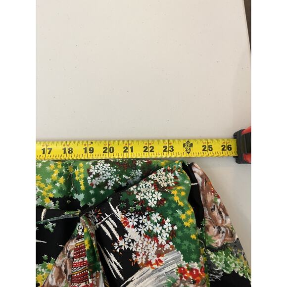 Japanese Made Washable Rayon Kimono L Artsy Maximalist Travel Scenic Boho Ukiyoe - Picture 10 of 12